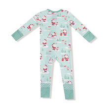 Load image into Gallery viewer, Golfing Santa &amp; Elves 2-Way Zipper Romper
