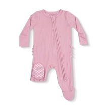 Load image into Gallery viewer, Light Cameo Solid 2-Way Zip Footie
