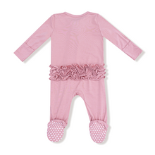 Load image into Gallery viewer, Light Cameo Solid 2-Way Zip Footie
