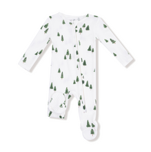 Load image into Gallery viewer, Tiny Forest Waffle Two-Way Zip Footie
