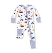 Load image into Gallery viewer, Crayon Construction 2-Way Zipper Romper
