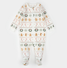 Load image into Gallery viewer, Holiday Treats Fair Isle Thermal Footie
