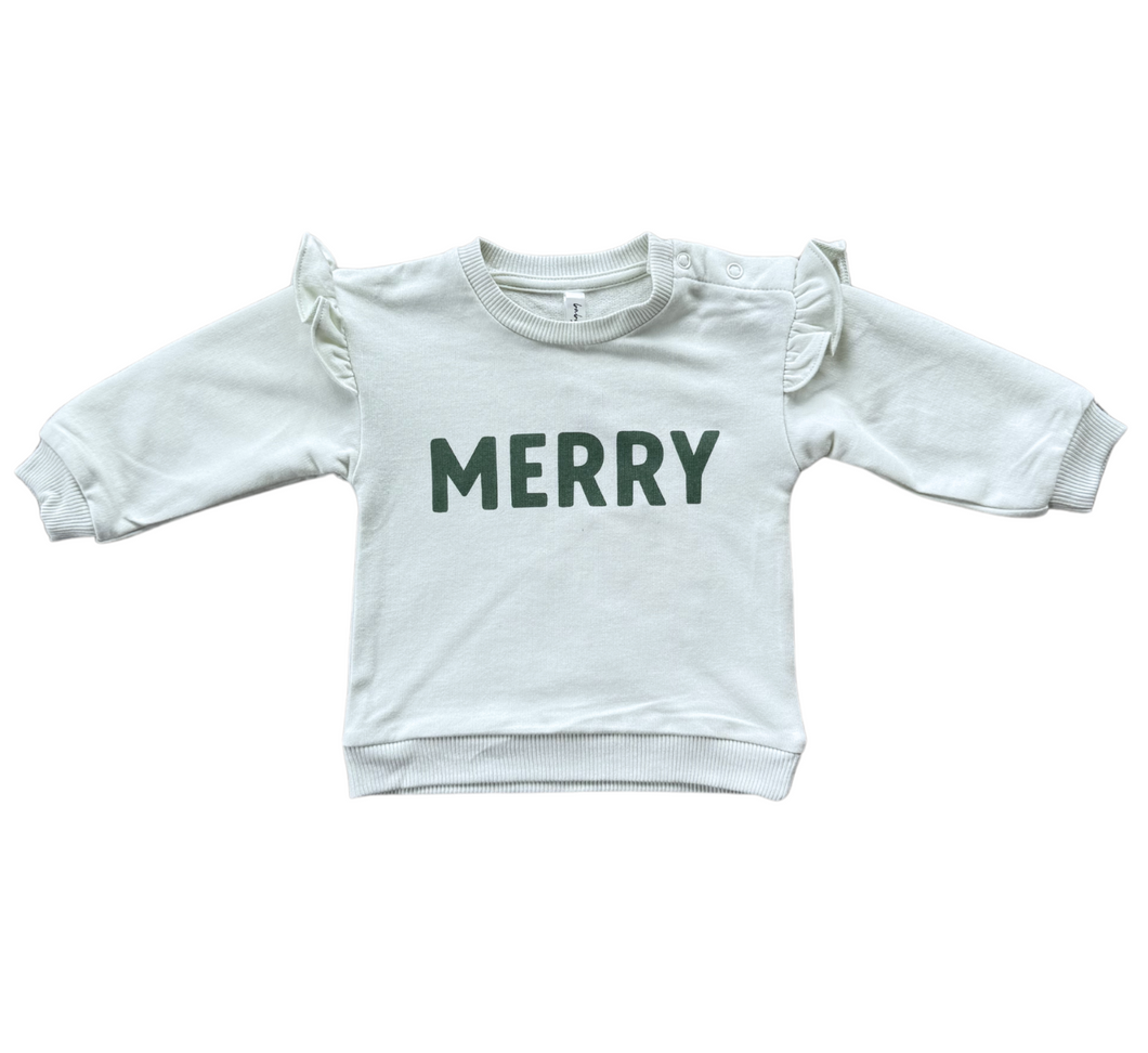 Merry Ruffle Sweatshirt