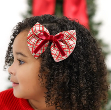 Load image into Gallery viewer, Christmas Plaid Bow Clip
