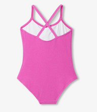 Load image into Gallery viewer, Fuchsia Ruched One-Piece Swimsuit
