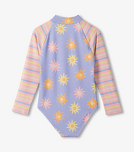Load image into Gallery viewer, Lavender Sunshine Rashguard Swimsuit
