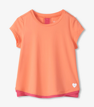 Load image into Gallery viewer, Fusion Coral Mesh Trim Active Tee

