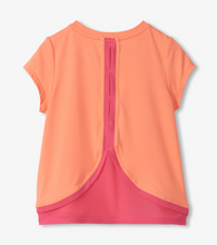 Load image into Gallery viewer, Fusion Coral Mesh Trim Active Tee
