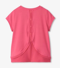 Load image into Gallery viewer, Fandango Pink Mesh Trim Active Tee
