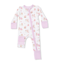 Load image into Gallery viewer, Easter Egg Hunt Pink 2-Way Zipper Romper
