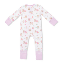 Load image into Gallery viewer, Easter Egg Hunt Pink 2-Way Zipper Romper
