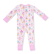 Load image into Gallery viewer, Ice Cream Fun 2-Way Zipper Romper
