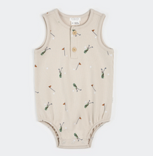 Load image into Gallery viewer, Golf Caddy Rib Knit Bubble Romper
