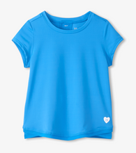 Load image into Gallery viewer, Malibu Blue Mesh Trim Active Tee
