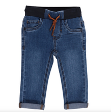 Load image into Gallery viewer, Rolled Cuff Medium Wash Denim Jeans
