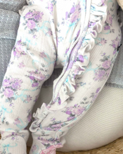 Load image into Gallery viewer, Etta Ruffle Pointelle Zipper Footie
