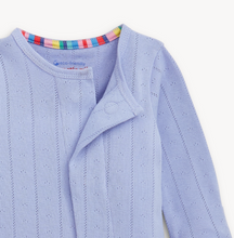 Load image into Gallery viewer, Wisteria Pointelle Magnetic Footie
