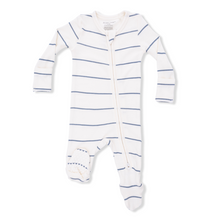 Load image into Gallery viewer, Vintage Stripe Two-Way Zip Footie

