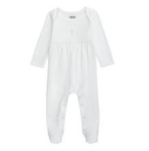 Load image into Gallery viewer, Ivory Crochet Cross Coverall
