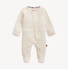 Load image into Gallery viewer, Heart &amp; Bow Pointelle Magnetic Footie
