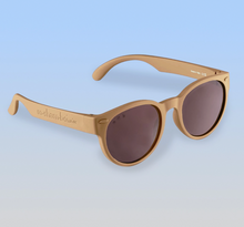 Load image into Gallery viewer, Latte Brown Round Sunglasses Mirrored Brown
