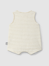 Load image into Gallery viewer, Oat/Cream Stripe Shortie Romper
