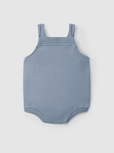 Load image into Gallery viewer, Dusty Blue Pocket Terry Bubble Romper

