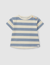 Load image into Gallery viewer, Dusty Blue Stripe Tee
