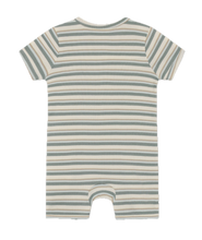 Load image into Gallery viewer, Summer Greens Rib Stripe Shortie Romper
