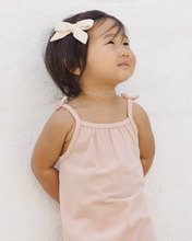Load image into Gallery viewer, Melon Micro Stripe Smocked Jumpsuit
