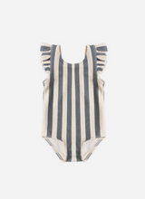 Load image into Gallery viewer, Retro Ocean Stripe Scoop Back One-Piece Swimsuit
