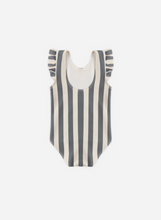Load image into Gallery viewer, Retro Ocean Stripe Scoop Back One-Piece Swimsuit
