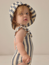 Load image into Gallery viewer, Retro Ocean Stripe Scoop Back One-Piece Swimsuit
