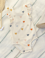 Load image into Gallery viewer, Confetti Hearts Scoop Back One-Piece Swimsuit
