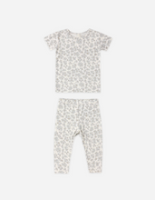 Load image into Gallery viewer, Blue Floral Bamboo Short Sleeve Pajama Set
