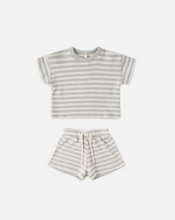 Load image into Gallery viewer, Sky Stripe Waffle Shortie Set
