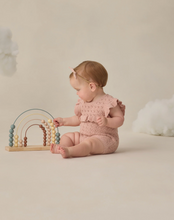 Load image into Gallery viewer, Blush Pointelle Ruffle Romper
