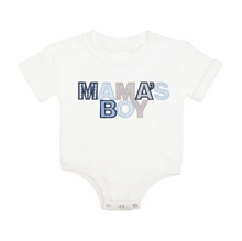 Load image into Gallery viewer, Mama's Boy Patchwork Bubble Romper
