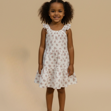 Load image into Gallery viewer, Blush Floral Ruffle Tiered Dress
