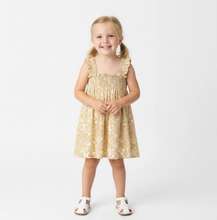 Load image into Gallery viewer, Yellow Blossom Smocked Sundress
