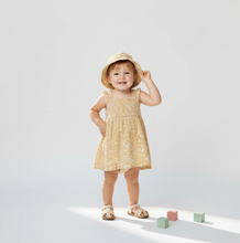 Load image into Gallery viewer, Yellow Blossom Smocked Sundress
