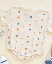 Load image into Gallery viewer, Stars Relaxed Bubble Romper
