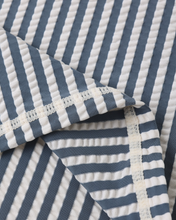 Load image into Gallery viewer, Navy Stripe Rashguard Swim Set
