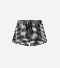 Load image into Gallery viewer, Black Gingham Swim Trunk
