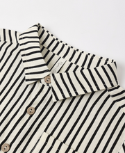 Load image into Gallery viewer, Collared Wavy Stripe Button Up Shirt
