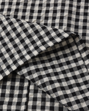 Load image into Gallery viewer, Black Check Lapel Collar Shirt
