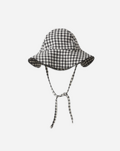 Load image into Gallery viewer, Black Gingham Swim Hat
