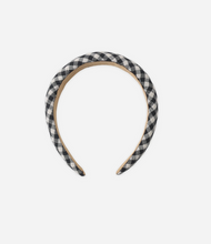 Load image into Gallery viewer, Black Check Padded Headband
