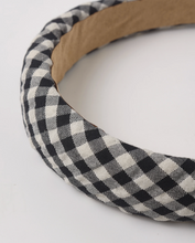 Load image into Gallery viewer, Black Check Padded Headband
