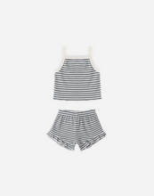 Load image into Gallery viewer, Ocean Stripe Evie Tank &amp; Shorts Set
